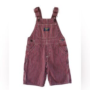 OshKosh Vintage Stripe Overall Shorts || 4T